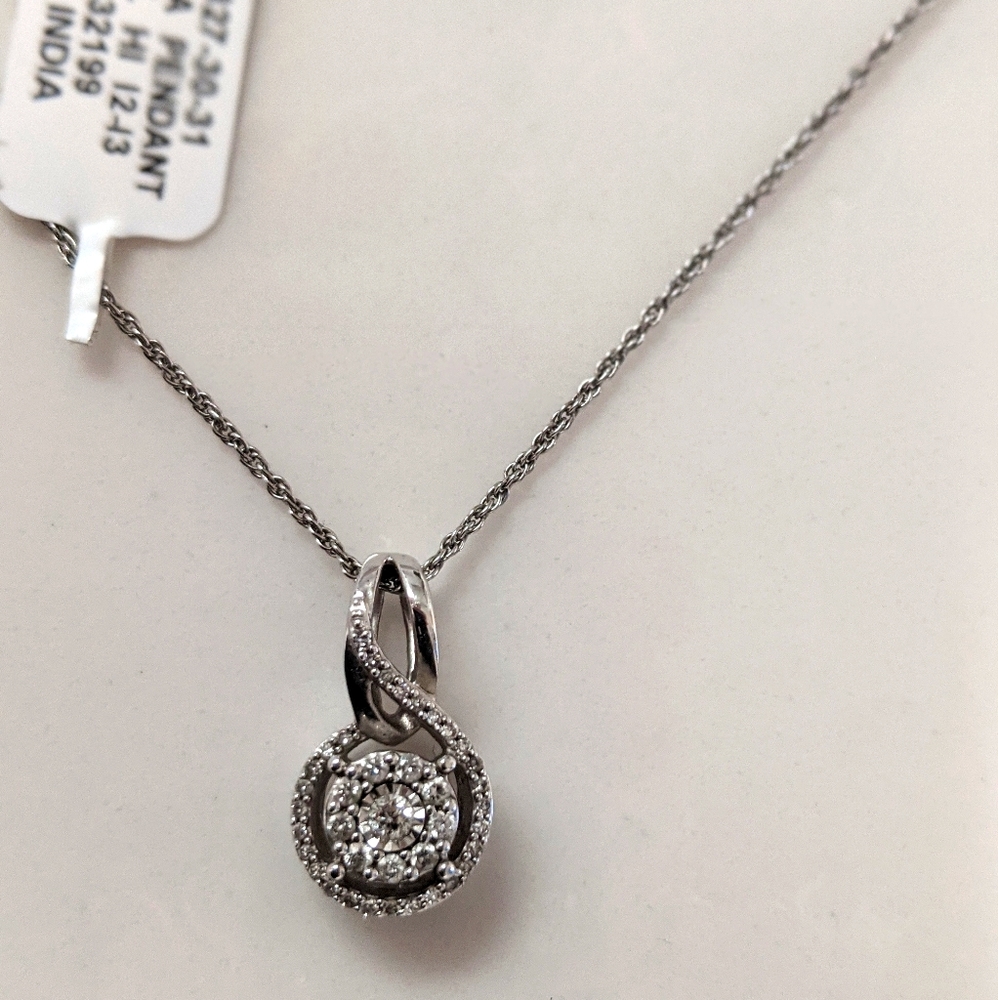 1/5 Carat TW Diamond Sterling Silver Necklace